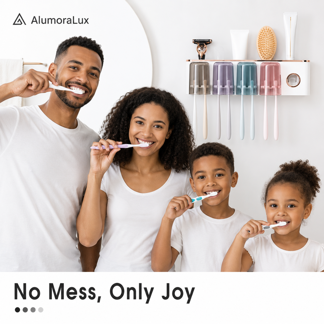 Multi-Purpose Toothbrush Holder
