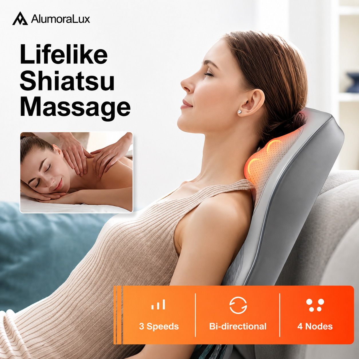 4-In-1 3D Kneading Massage Pillow