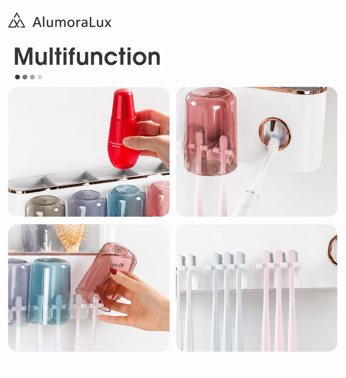 Multi-Purpose Toothbrush Holder