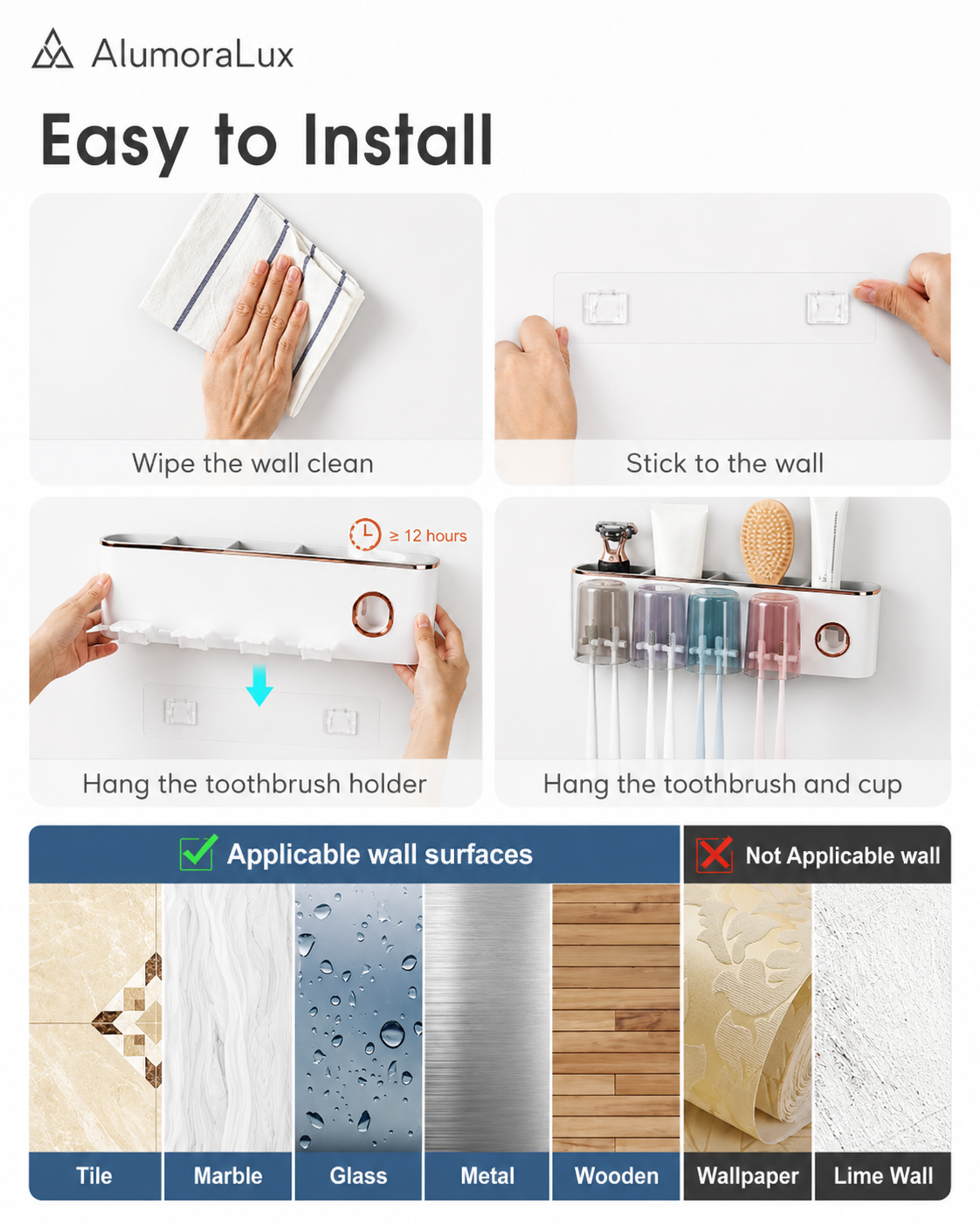 Multi-Purpose Toothbrush Holder