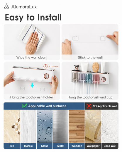 Multi-Purpose Toothbrush Holder