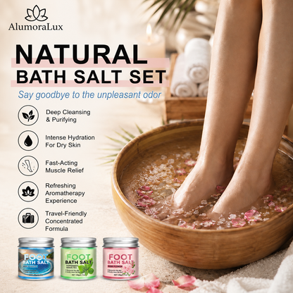 3-Jar Foot Bath Salts Cleansing Kit