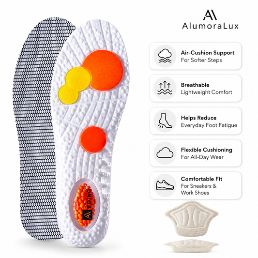 2 Pairs Of Cloud Insoles And Heel Pads
