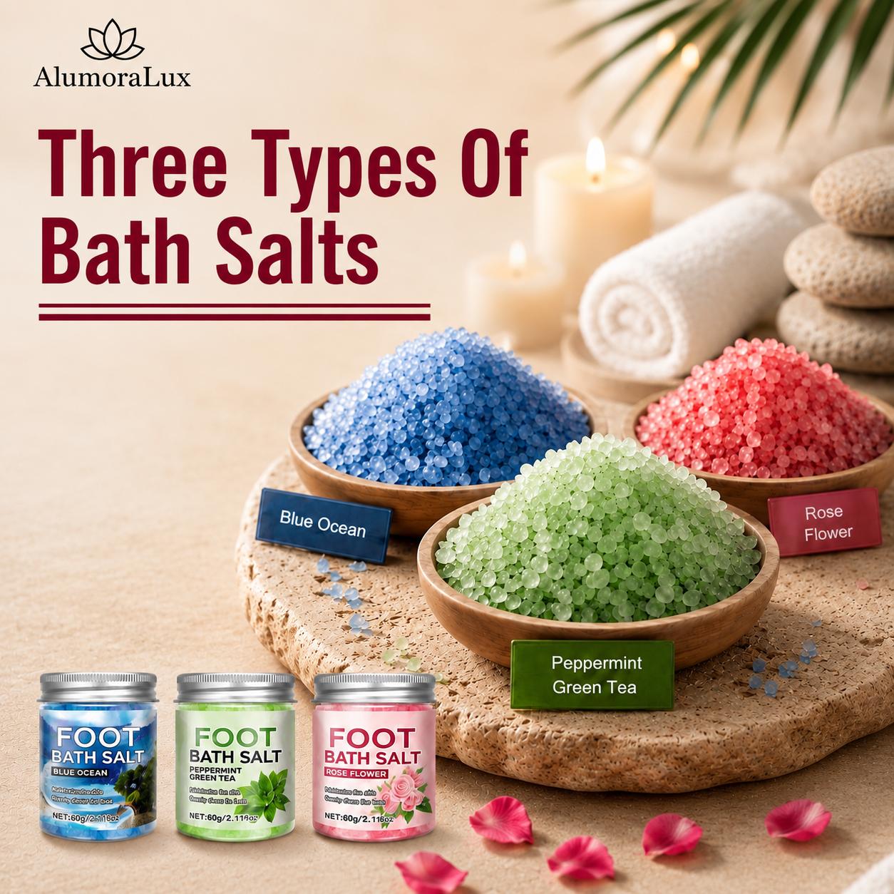 3-Jar Foot Bath Salts Cleansing Kit