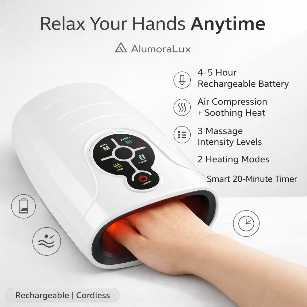 Cordless Hand Massager (Ergonomic Design)